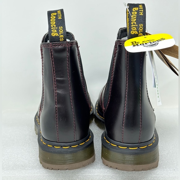 Dr Martens 2976 Slip Resistant Leather Chelsea Boots Burgundy Mens 9 Safety Shoe - Picture 5 of 10